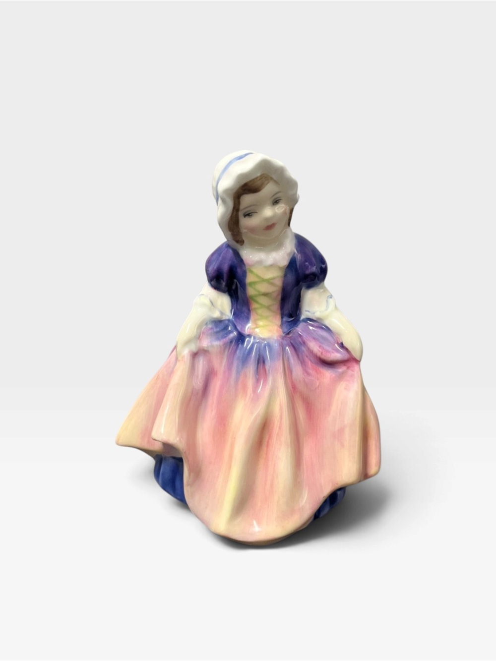 Vintage Royal Doulton Dinky Do HN 1678 Figurine England Pink Blue 4.5”